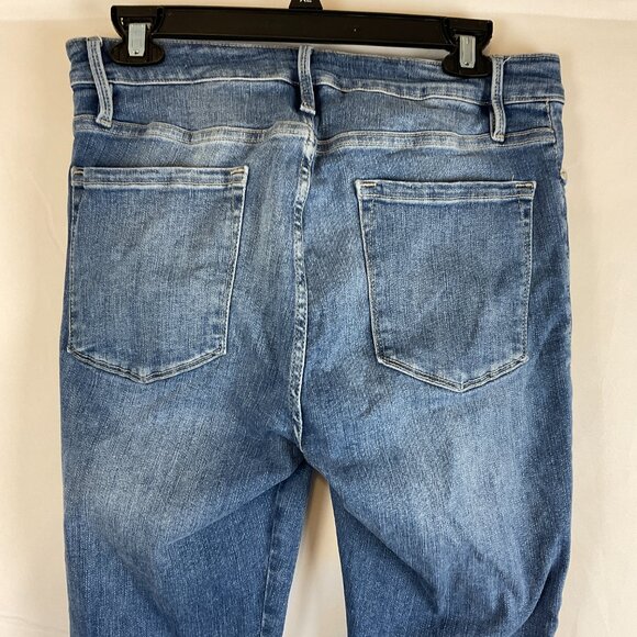 Frame Le One Skinny Crop Jeans 2 29-34 Sapphire Blue - Picture 7 of 10